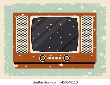 retro tv poster isolated icon design, vector illustration  graphic 