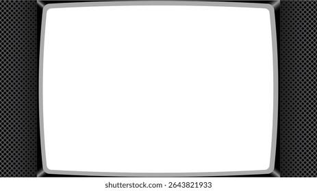 Retro TV screen with transparent screen.analog television. CRT. Old TV style. video frame.	