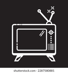 equipo de televisión retro con espacio