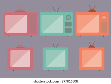 Retro tv set vector