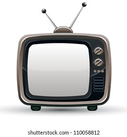 Retro TV set, vector illustration.