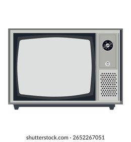 retro tv set ,vector, vintage old television illustration isolated on transparent background