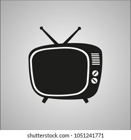 retro tv sign icon