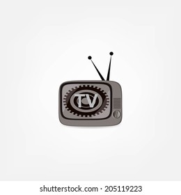  retro tv vector