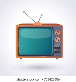 Retro TV. Vector clip art