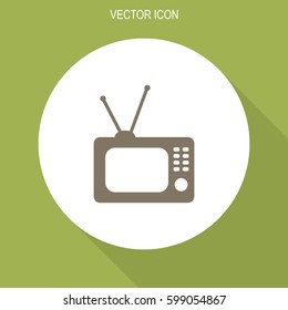 Retro TV vector icon.