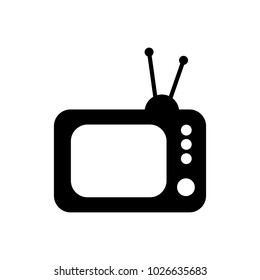 Retro TV vector icon. Television sign.
