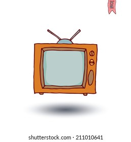 Retro tv, vector illustration.