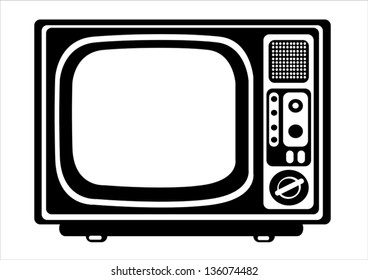 retro Tv vector illustration on white background
