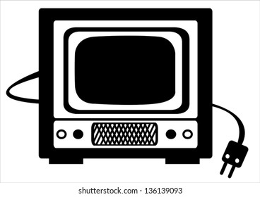retro Tv vector illustration on white background