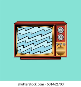 Retro TV vector illustration pop art style