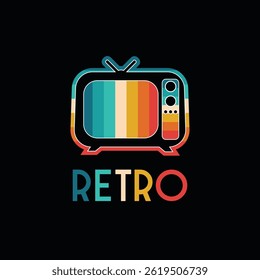 Retro TV vector with simple, bold colors and clean lines. Perfect for vintage designs, nostalgic themes, posters, branding, and creative projects. Fully scalable and editable.