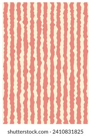 Retro twisted and distorted vector groovy hippie background. Waves, swirl, stripe, ray and twirl pattern. Vintage background in trendy retro psychedelic style. Vector illustration
