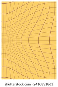 Fondo hippie retro torcido y distorsionado vectorial groovy. Olas, torbellino, rayas, rayas y torzales. Fondo vintage de estilo moderno retro psicodélico. Ilustración del vector