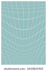 Retro verdrehter und verzerrter Vektorhintergrund. Wellen, wirbeln, Streifen, Röntgen und wirbeln Muster. Vintage-Hintergrund im trendigen, psychedelischen Retro-Stil. Vektorgrafik
