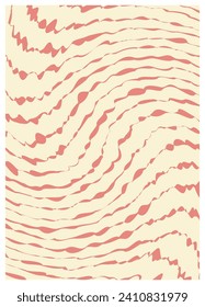 Fondo hippie retro torcido y distorsionado vectorial groovy. Olas, torbellino, rayas, rayas y torzales. Fondo vintage de estilo moderno retro psicodélico. Ilustración del vector