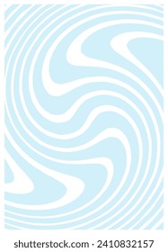 Retro twisted and distorted vector groovy hippie background. Waves, swirl, stripe, ray and twirl pattern. Vintage background in trendy retro psychedelic style. Vector illustration