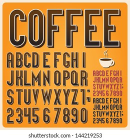 Retro type font, vintage typography ,Illustratiom EPS10