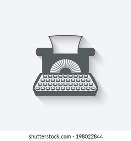retro typewriter design element