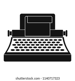 Retro typewriter icon. Simple illustration of retro typewriter vector icon for web design isolated on white background