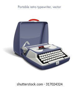 Retro Typewriter. Vector