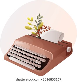 Retro typewriter for writing poems. A writer's tool