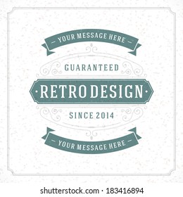Retro typographic design elements. Template for design invitations, posters and other design. Flourish and calligraphic. 