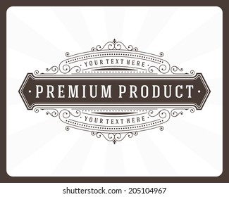 Retro typographic design elements. Template for design invitations, posters and other design. Flourish and calligraphic. 