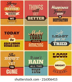 Retro Typographic Poster Design Set