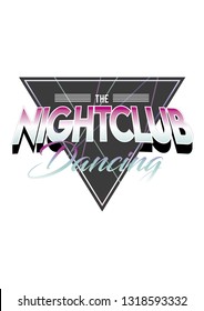 Retro typography for 90's and 80's tshirts