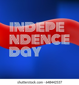 Retro typography card Independence Day