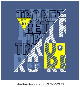 RETRO typography design t shirt,vector illustration