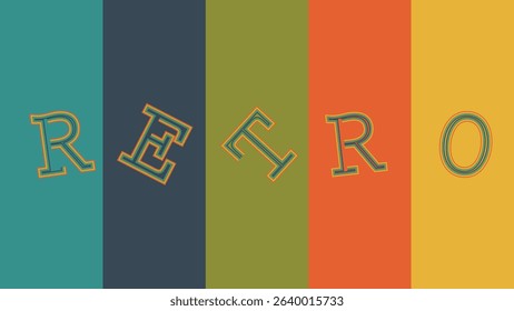 Retro Typography Poster Style Design for Vintage Background and Decoration