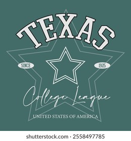 Retro typography university united states state vintage slogan print, 
highlighted grunge texture for graphic t-shirt or sweatshirt hoodie - Vector