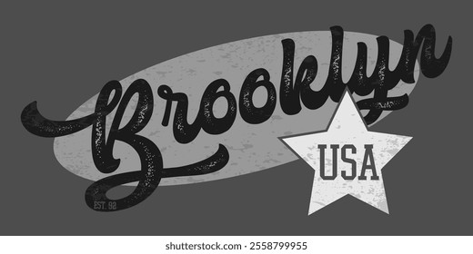Retro typography university united states state vintage slogan print, 
highlighted grunge texture for graphic t-shirt or sweatshirt hoodie - Vector