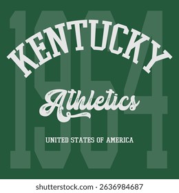 Retro typography university united states state vintage slogan print, 
highlighted grunge texture for graphic t-shirt or sweatshirt hoodie - Vector