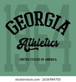 Retro typography university united states state vintage slogan print, 
highlighted grunge texture for graphic t-shirt or sweatshirt hoodie - Vector