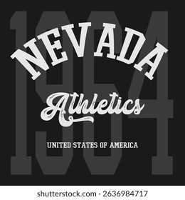 Retro typography university united states state vintage slogan print, 
highlighted grunge texture for graphic t-shirt or sweatshirt hoodie - Vector