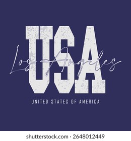 
Retro typography university united states state vintage slogan print, 
highlighted grunge texture for graphic t-shirt or sweatshirt hoodie - Vector
