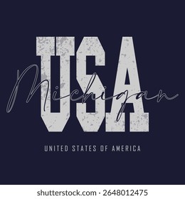 
Retro typography university united states state vintage slogan print, 
highlighted grunge texture for graphic t-shirt or sweatshirt hoodie - Vector