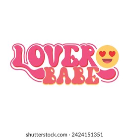 Retro Typography Valentine Tshirt Design