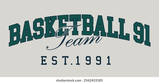 Retro typography varsity college american sporty league athletic vintage slogan print for graphic tee t shirt or sweatshirt hoodie - Vector