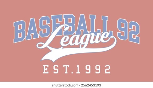 Retro typography varsity college american sporty league athletic vintage slogan print for graphic tee t shirt or sweatshirt hoodie - Vector