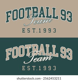 Retro typography varsity college american sporty league athletic vintage slogan print for graphic tee t shirt or sweatshirt hoodie - Vector