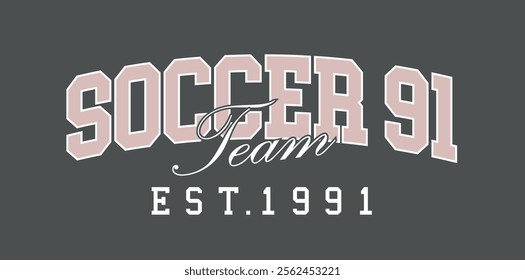 Retro typography varsity college american sporty league athletic vintage slogan print for graphic tee t shirt or sweatshirt hoodie - Vector