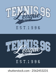 Retro typography varsity college american sporty league athletic vintage slogan print for graphic tee t shirt or sweatshirt hoodie - Vector