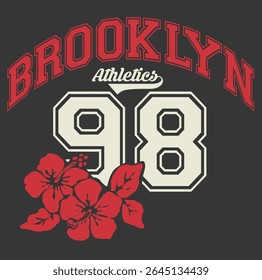 Retro typography varsity college league athletics vintage slogan print for graphic tee t shirt or sweatshirt hoodie fashion print or other uses - Vector