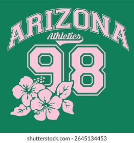 Retro tipografia varsity faculdade liga atletismo vintage slogan print para T-shirt gráfico ou moletom camisola capuz impressão ou outros usos - Vetor