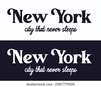 Retro typography varsity college united states new york city slogan with vintage curly romantic old school font for graphic tee t shirt or poster sticker - Vector