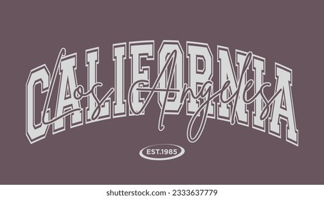 Retro typography vintage varsity college brooklyn new york slogan print for graphic tee t shirt or sweatshirt - Vector